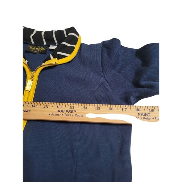 Bob Mackie Wearable Art XXS Women's Full Zip Navy/Yellow Pockets - Picture 4 of 10